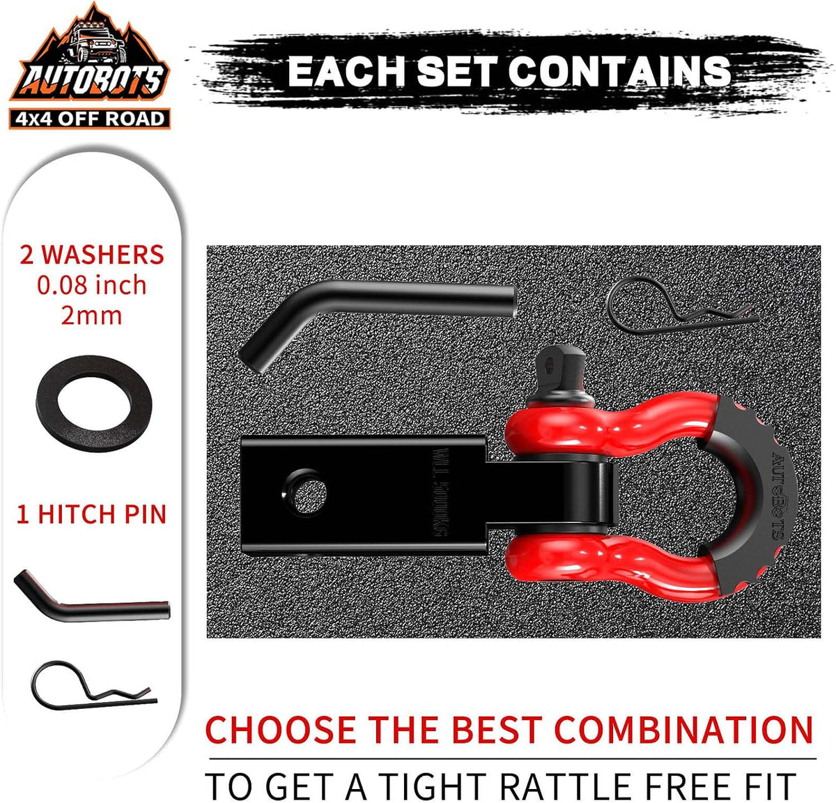 Shackle hitch receiver 2 inch