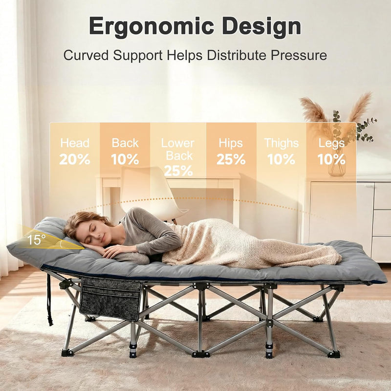 Folding camping cot 28 inch wide