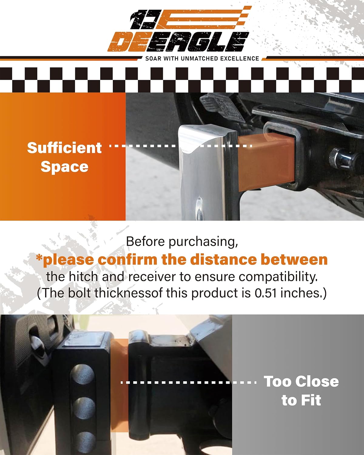 Hitch tightener anti-rattle stabilizer