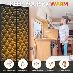 RV Insulated Door Cover with Magnetic Closure