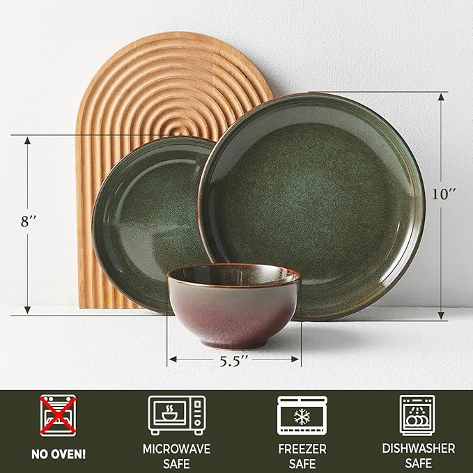 Stoneware Dinnerware Set Service for 4 (12pc)