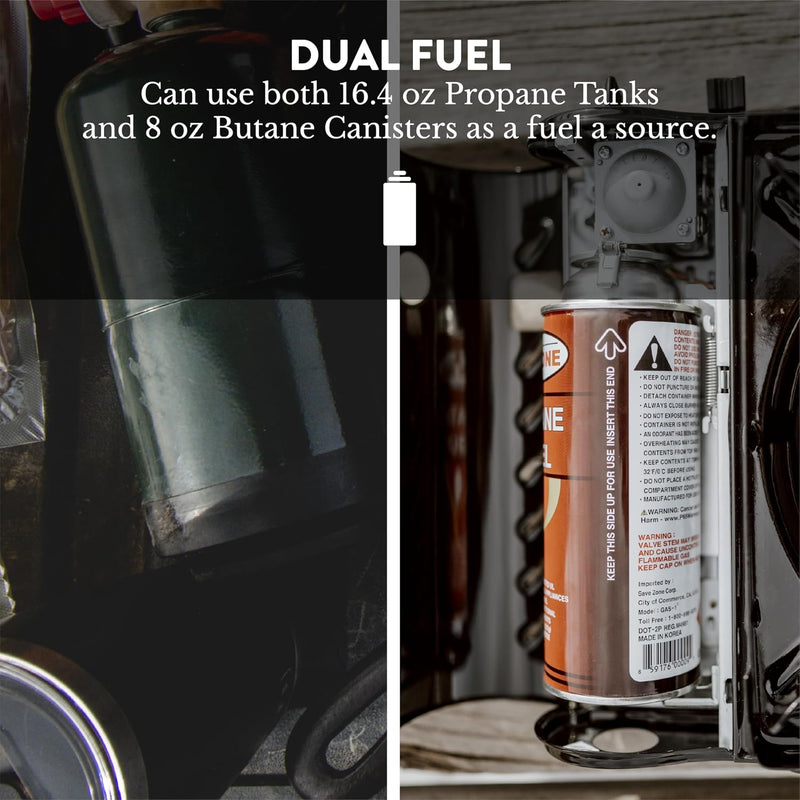 Gas One dual fuel camp stove