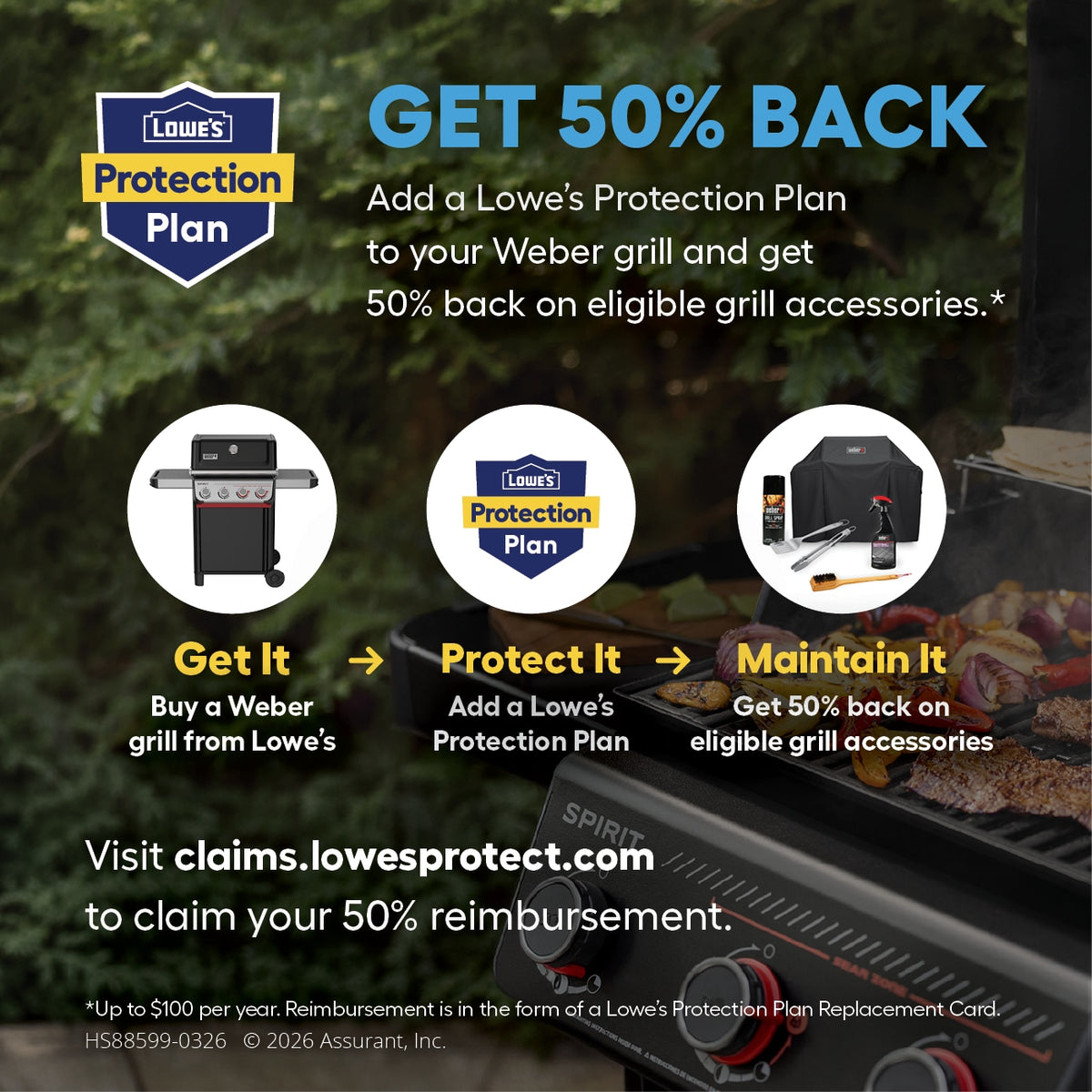 Portable propane grill with cart