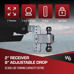 8 inch drop hitch
