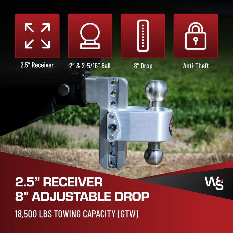 8 inch drop hitch