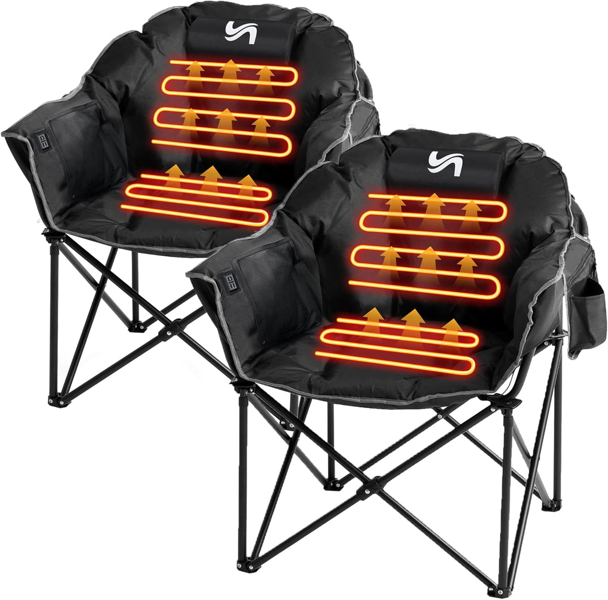 Heated camping chairs