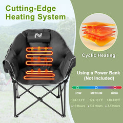 Heated camping chairs