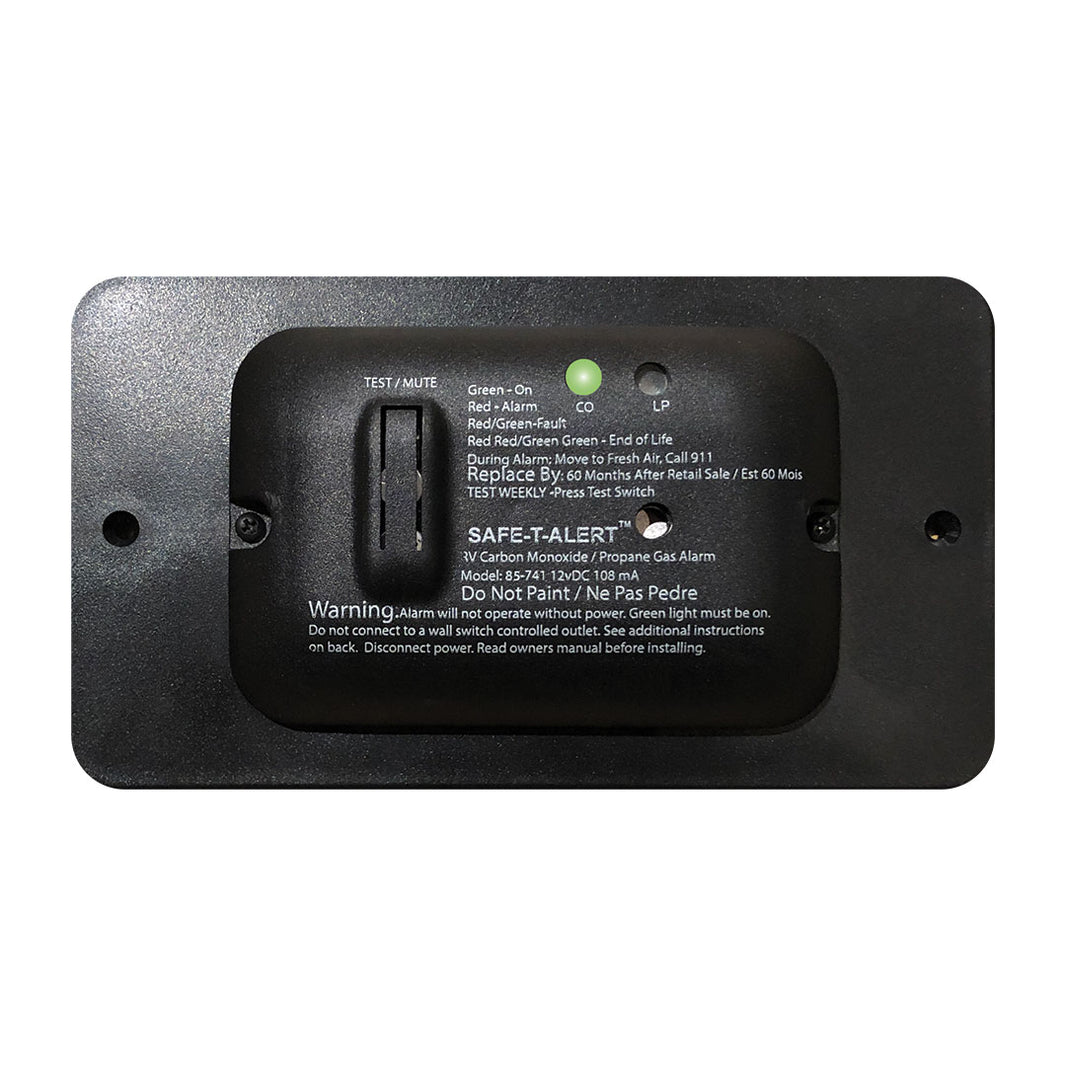 Safe-T-Alert 85-741-BL-TR CO and propane alarm, black