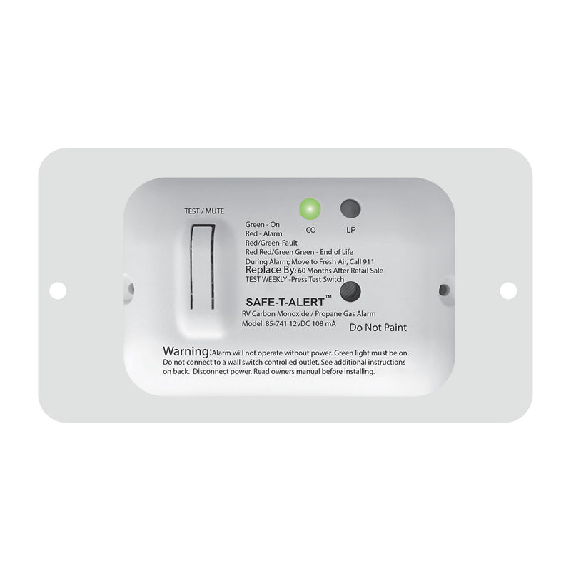 Safe-T-Alert 85-741-WT-TR CO and propane alarm, white