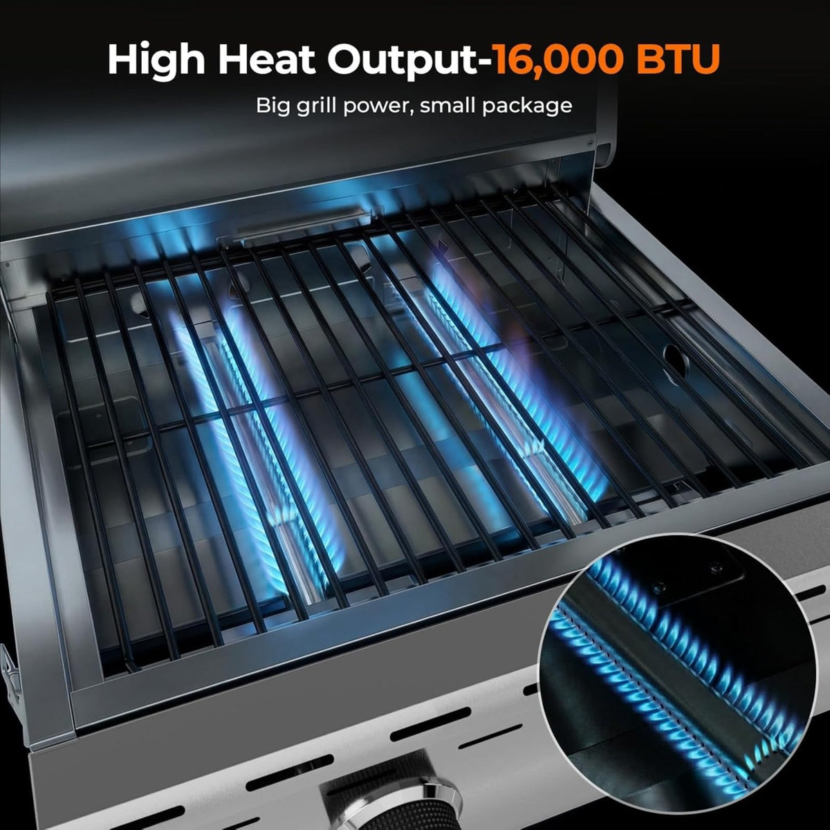 Stainless portable propane grill