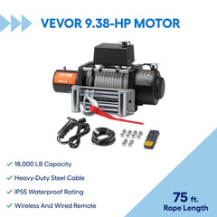 18,000 lb electric winch