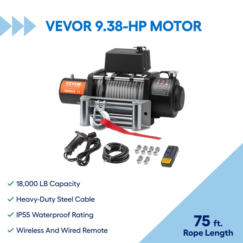18,000 lb electric winch