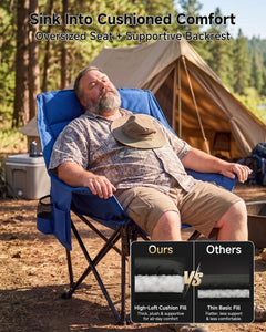 Padded camping chair