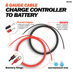 Rich Solar Extension Cable to Connect Charge Controller to Battery