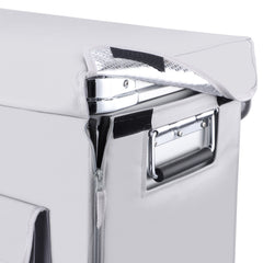 ICECO insulated protective cover on an APL35 portable fridge, gray