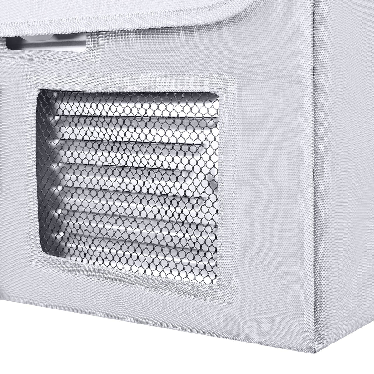 ICECO insulated protective cover on an APL20 portable fridge, gray