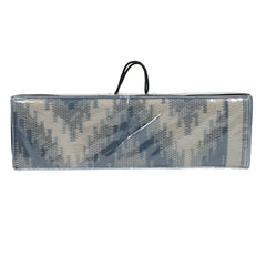 Lighted reversible RV patio mat 9 x 12 ft, grey/blue