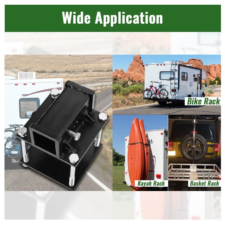 RV bumper 2-inch receiver adapter