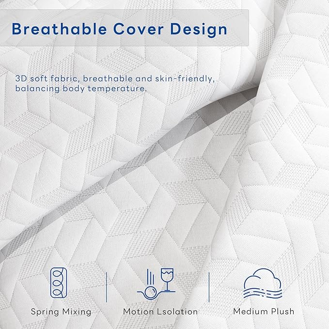 6" Tri-Fold Memory Foam Mattress Queen CertiPUR-US