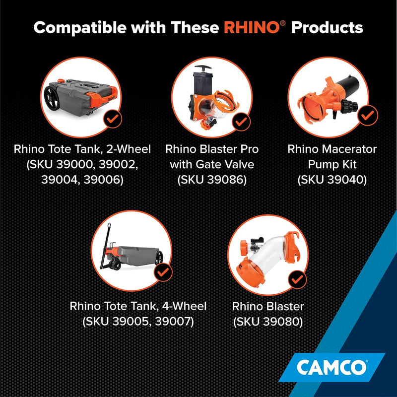 Camco Rhino Grey/Black Water Hose 25 ft, 5/8-Inch ID - view 6