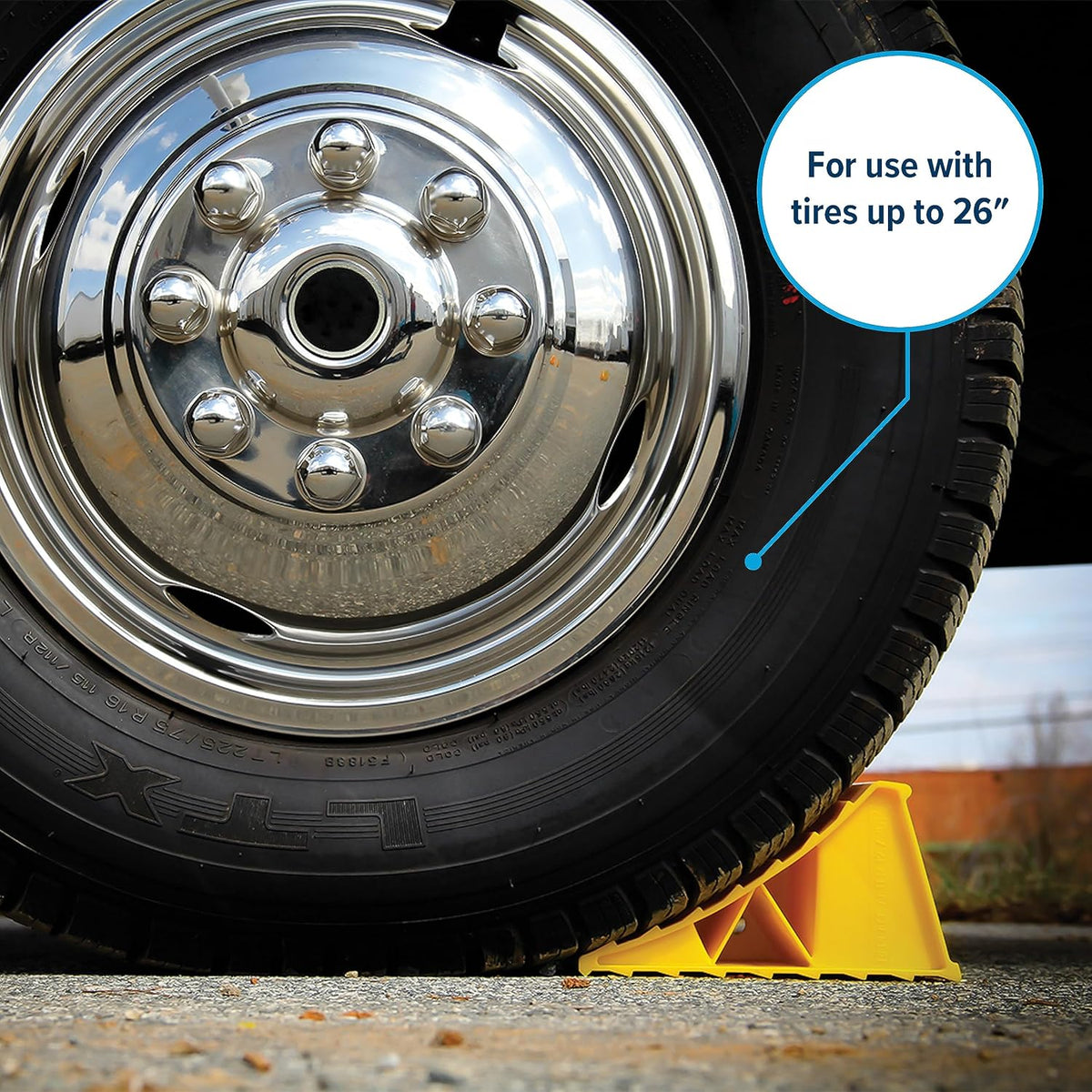 Camco Wheel Chock, Yellow - view 3