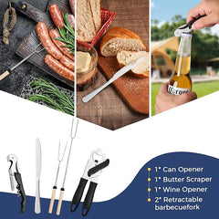 Camping Kitchen Utensil Set 34-Piece Stainless Steel