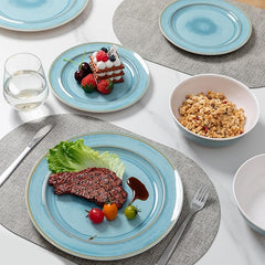Reactive Glaze Melamine Dinnerware Set 18-Piece for 6