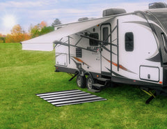 Camco Reversible Outdoor Mat, Charcoal Stripe, 6' x 9' - view 2