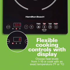 Single-burner induction cooktop, view 3