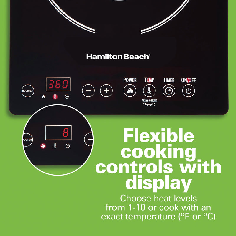 Single-burner induction cooktop, view 3