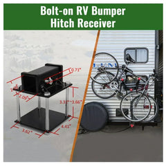 RV bumper 2-inch receiver adapter