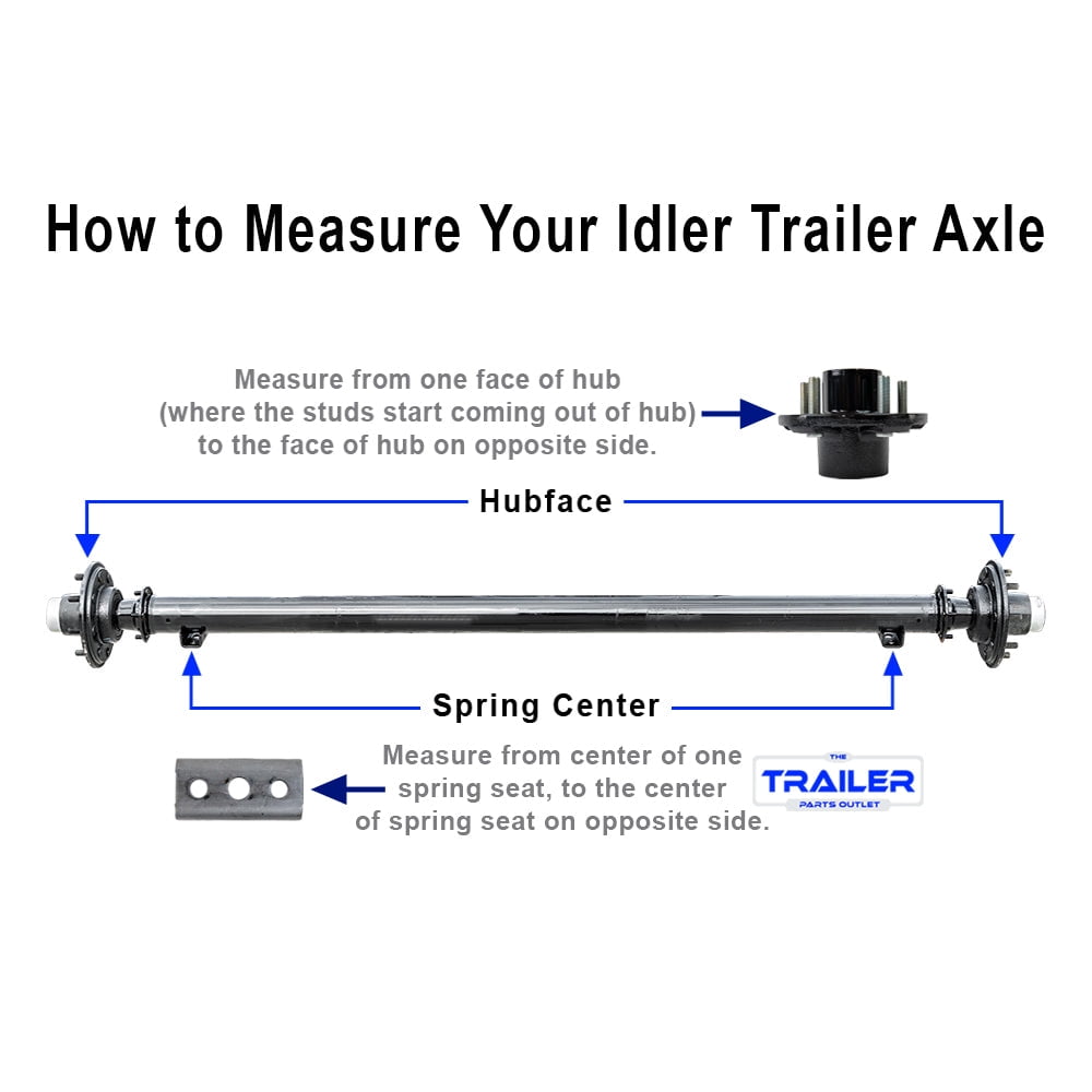 3500 lb idler trailer axle 5 on 4.5