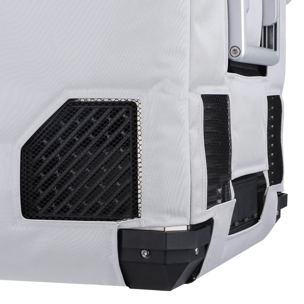ICECO APL55 insulated protective cover on an APL55 portable fridge, gray