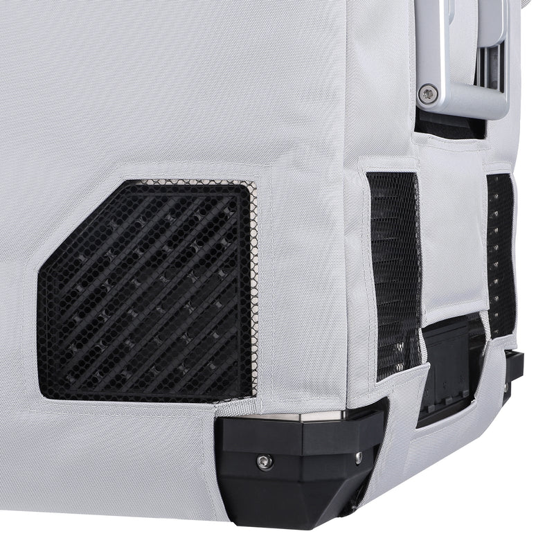 ICECO APL55 insulated protective cover on an APL55 portable fridge, gray