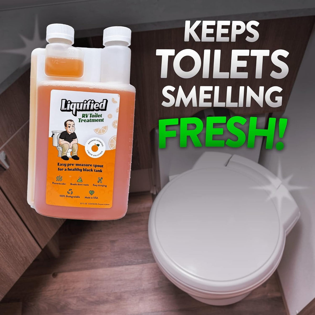 Liquified RV toilet treatment, view 4