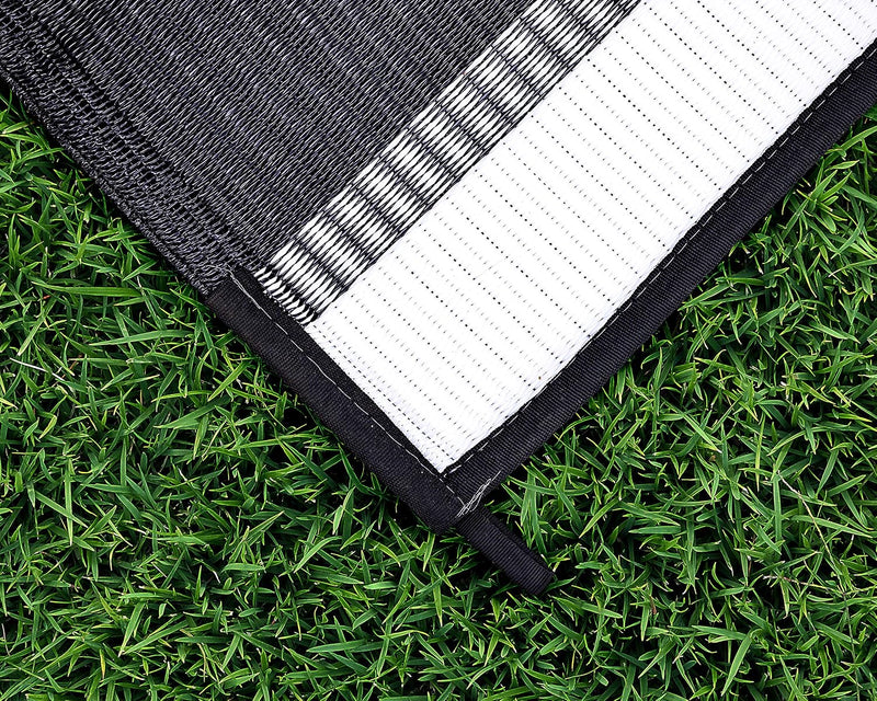 Camco Reversible Outdoor Mat, Charcoal Stripe, 6' x 9' - view 5