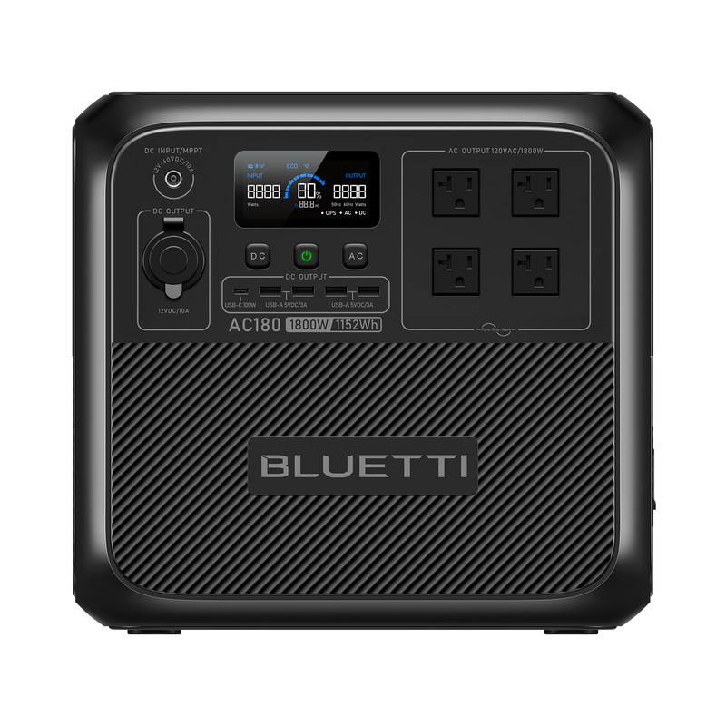 BLUETTI AC180 portable power station front view