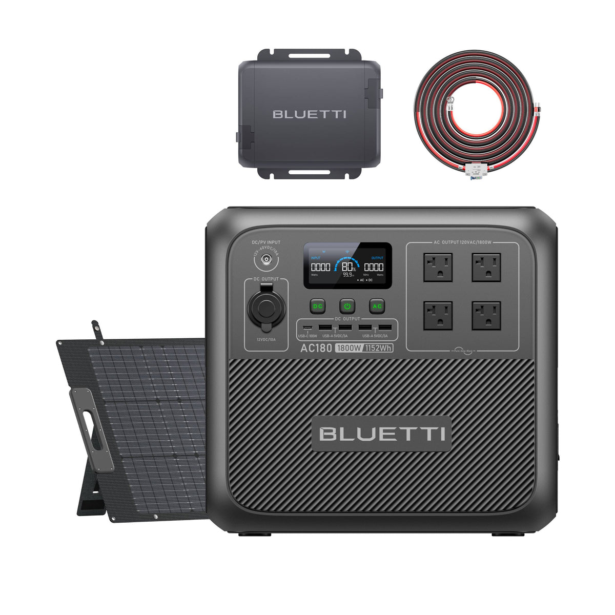 BLUETTI AC180 portable power station front view