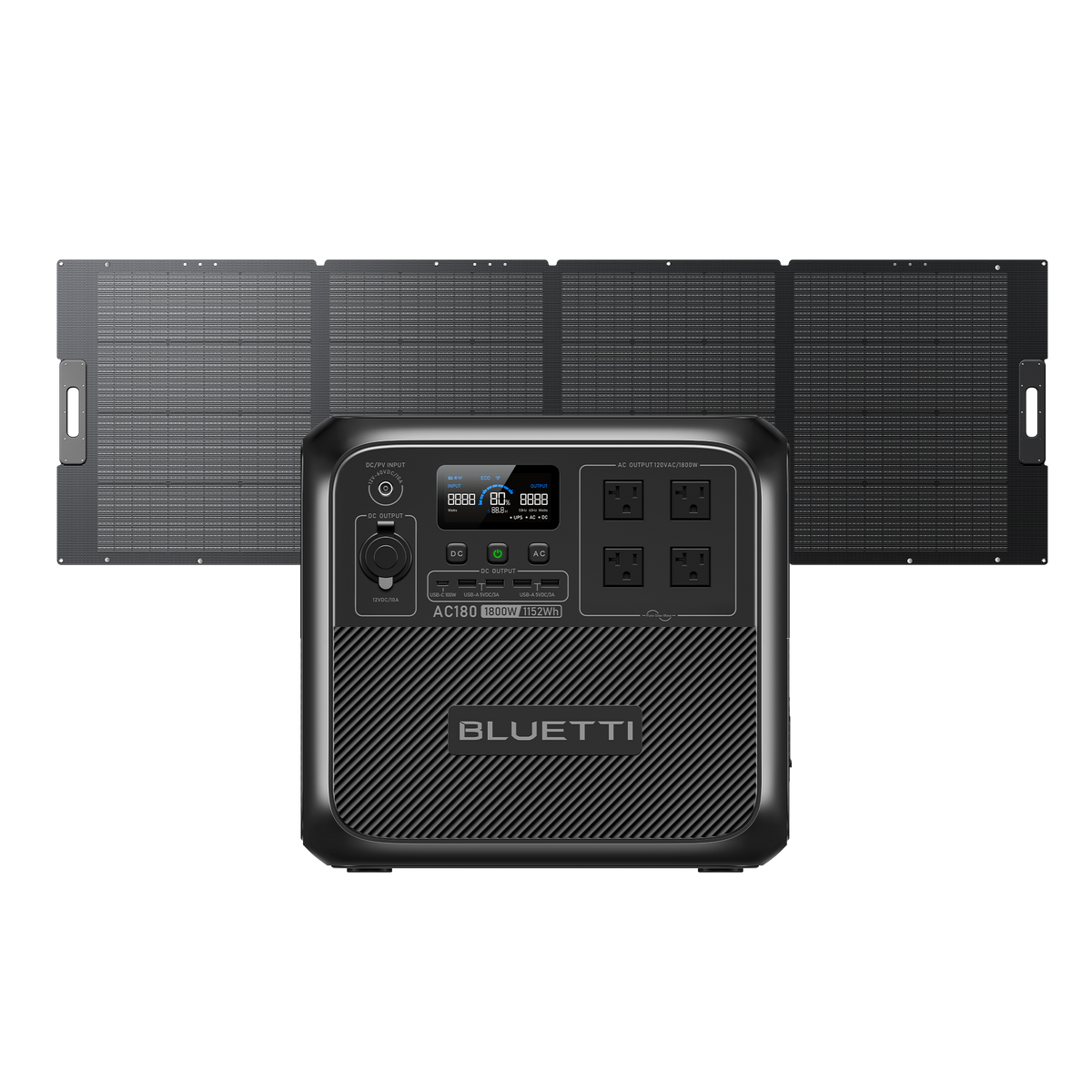 BLUETTI AC180 portable power station front view