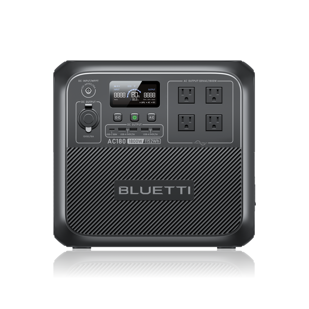 BLUETTI AC180 portable power station front view