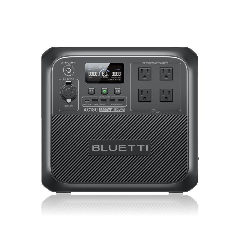 BLUETTI AC180 portable power station front view