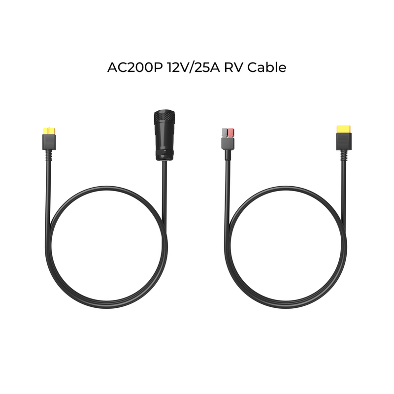 BLUETTI 12V 30A RV cable with aviation plug and bare leads