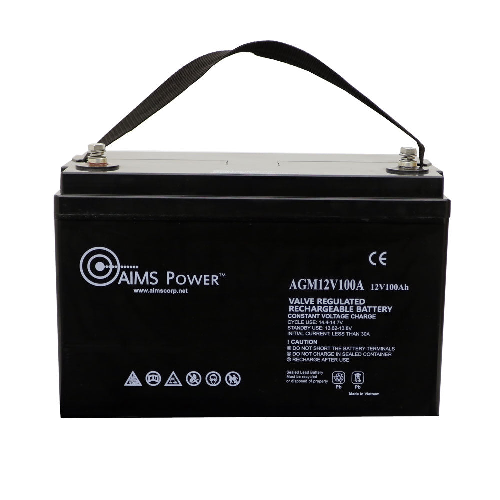AIMS Power Lynx Kit: 100W Slim Solar, 1000W Inverter, 1.28kWh Battery - view 10