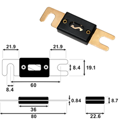 AIMS Power 150 Amp ANL Inline Fuse Kit with Holder - view 2