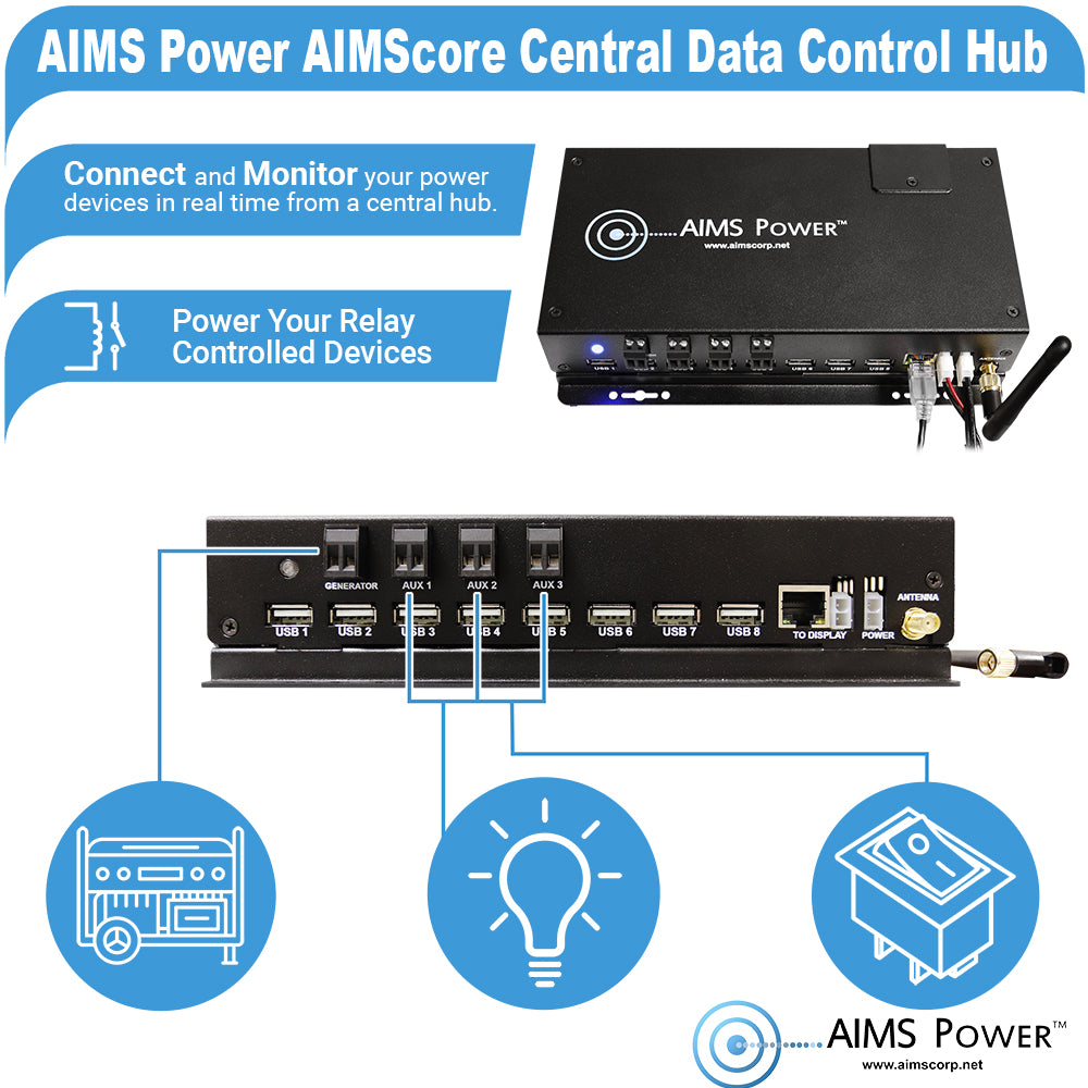 AIMS Power AIMScore WiFi Data Hub Remote Monitoring System - view 4