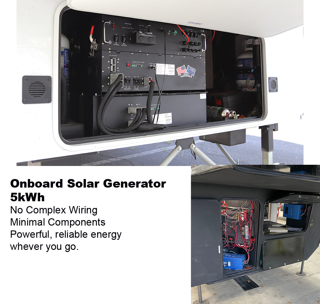 AIMS Power Onboard Solar Generator 5.12kWh, 3000W Inverter Charger - view 3