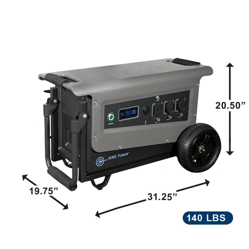 AIMS Power Portable Power Station 3.1kWh, 3600W Inverter - view 2