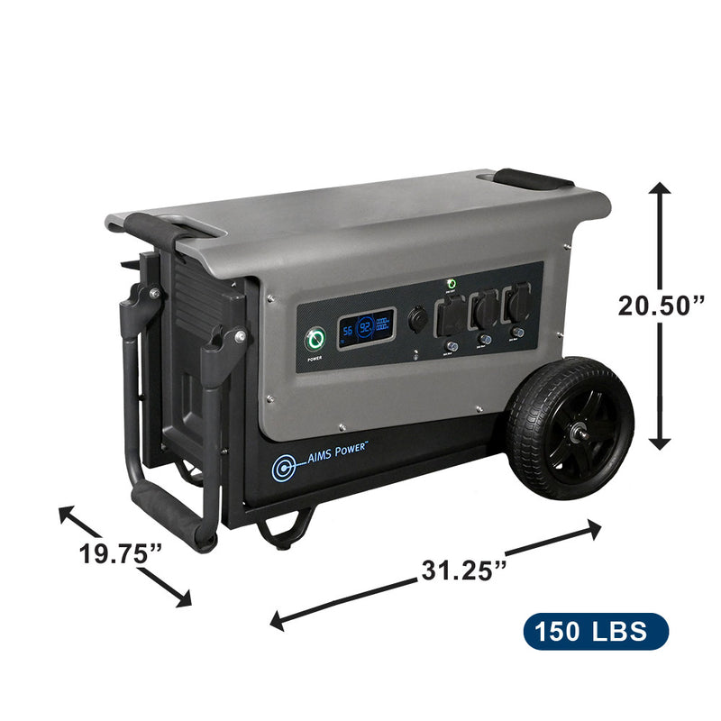 AIMS Power Portable Power Station 5.04kWh, 4000W Inverter - view 2