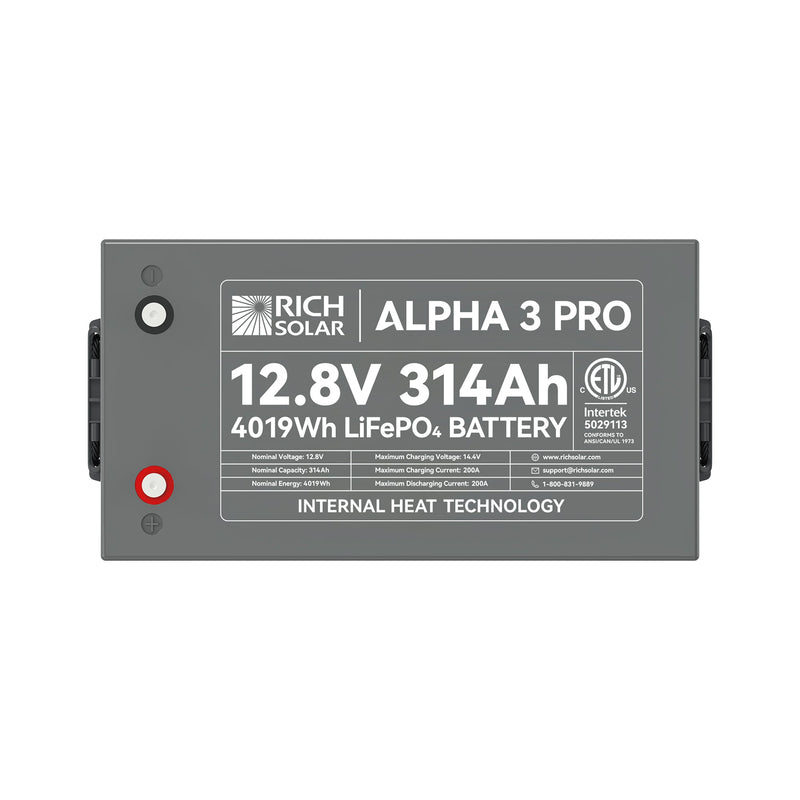 Rich Solar ALPHA 3 PRO 12V 314Ah LiFePO4 Battery