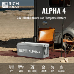 Rich Solar ALPHA 4 24V 100Ah LiFePO4 Battery
